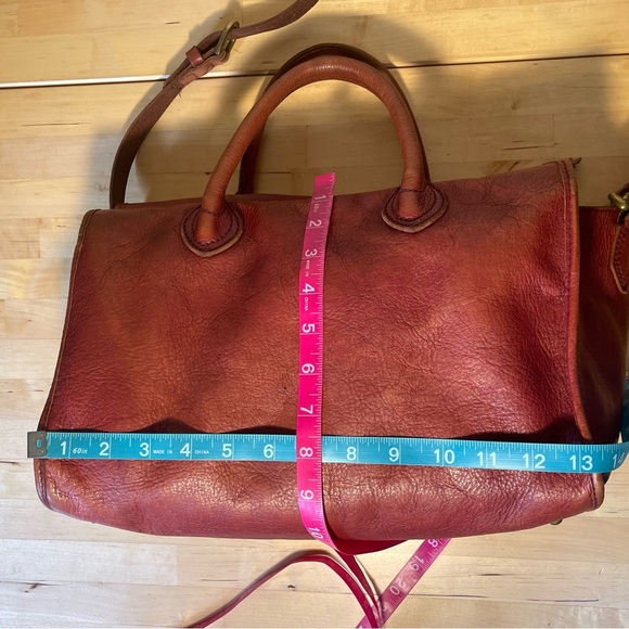 1937 Accessories Camden Satchel Doctors Bag Red Burgundy Leather - Picture 12 of 15